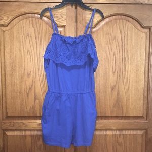 Girls Eyelet Romper Size XL (16)